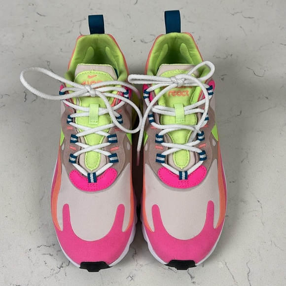 Nike Air Max 270 React Pink Volt Multi DC1863-600 Women's Size 6 - Picture 3 of 16